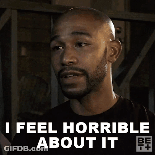 Bald Man Saying I Feel Horrible About It GIF