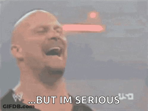 Bald Man Saying Im Serious GIF