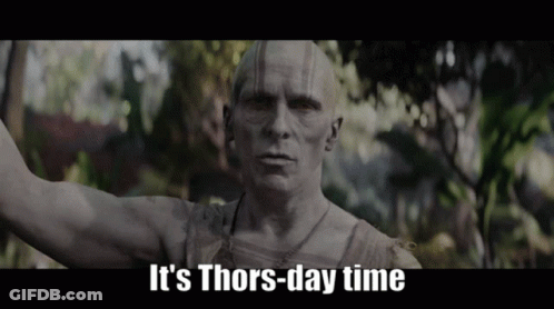 Bald Man Saying It's Thors-Day Time GIF