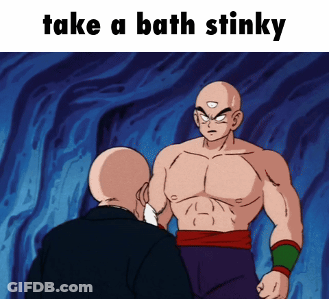 Bald Man Saying Take A Bath Stinky GIF