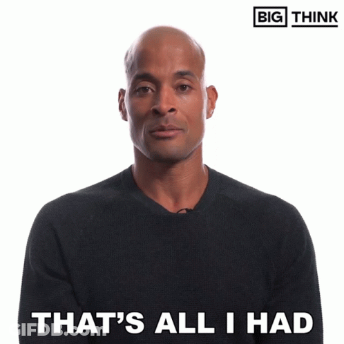 Bald Man Saying That's All I Had Big Think Logo GIF