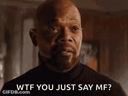Bald Man Saying WTF You Just Say Me GIF