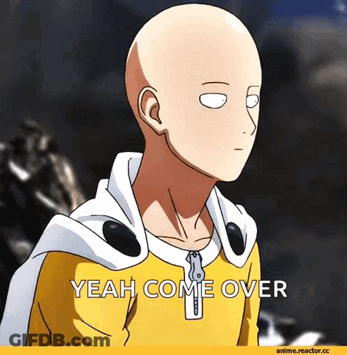 Bald Man Saying Yeah Come Over GIF
