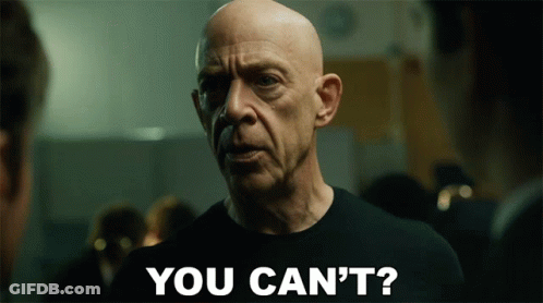 Bald Man Saying You Cant To Another Man GIF
