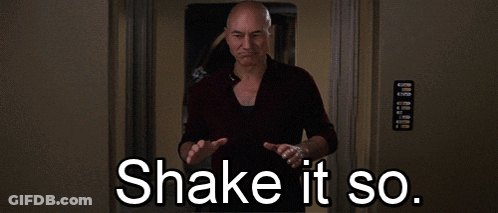 Bald Man Says Shake It So In Front Of Door GIF