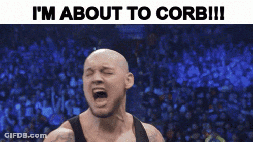 Bald Man Screaming I'm About To Corb !!! GIF