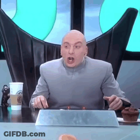 Bald Man Sitting At Desk With Starbucks Cup GIF