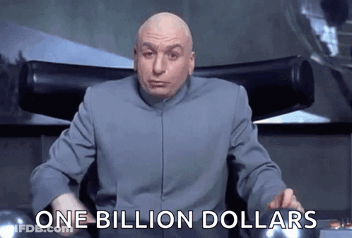 Bald Man Sitting In Chair Saying One Billion Dollars GIF