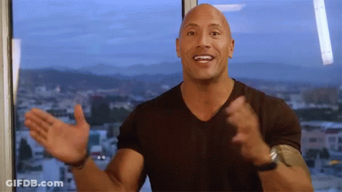 Bald Man Smiling In Black Shirt GIF