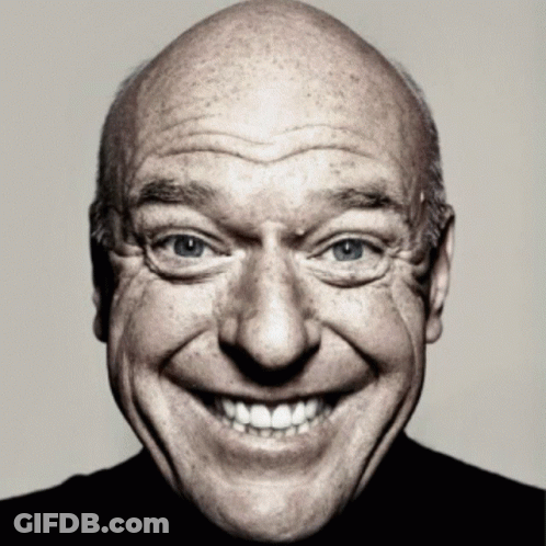 Bald Man Smiling With Eyes Closed GIF