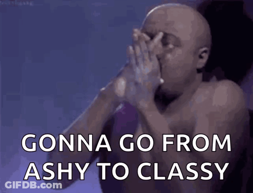 Bald Man Smoking Cigarette Gonna Go From Ashy To Classy GIF