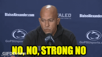 Bald Man Speaking Into Microphone Saying No No Strong No GIF