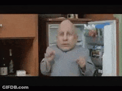 Bald Man Standing By Refrigerator GIF