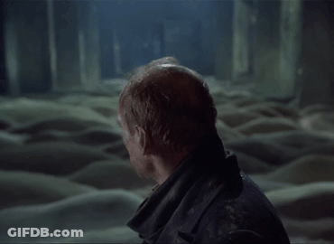 Bald Man Standing In Grass Field GIF