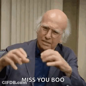 Bald Man Suit Glasses Saying Miss You Boo GIF