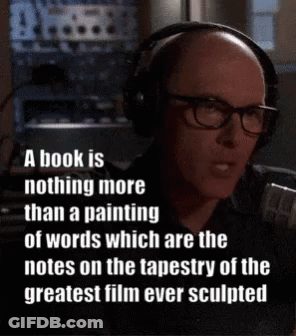 Bald Man Talking On Microphone With Headphones Glasses GIF