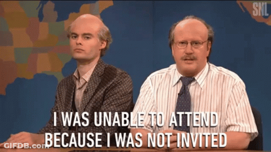 Bald Man Unable Attend Invitation GIF