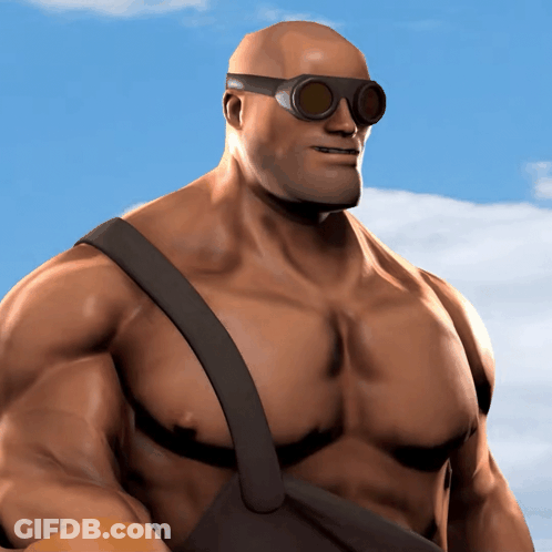 Bald Man Wearing Goggles And Shoulder Strap GIF