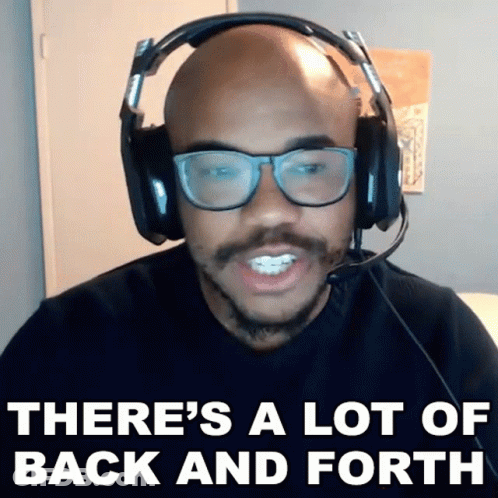 Bald Man Wearing Headphones And Glasses GIF