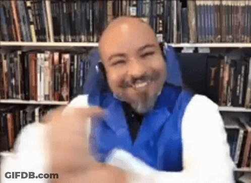 Bald Man Wearing Headphones Smiling GIF