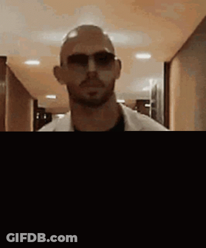 Bald Man Wearing Sunglasses Saying Breath Air GIF