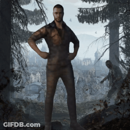 Bald Man White Shirt Raising Arms Futbol Karim Sign GIF
