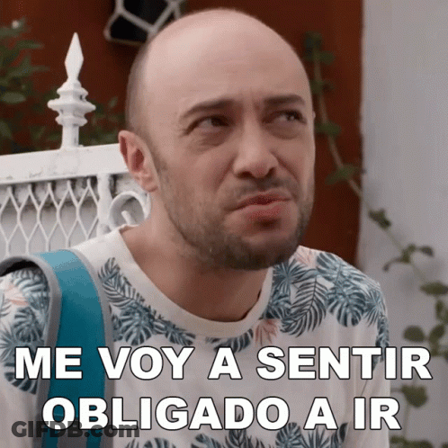 Bald Man With Backpack Says Me Voy A Sentir Obbligado A Ir GIF