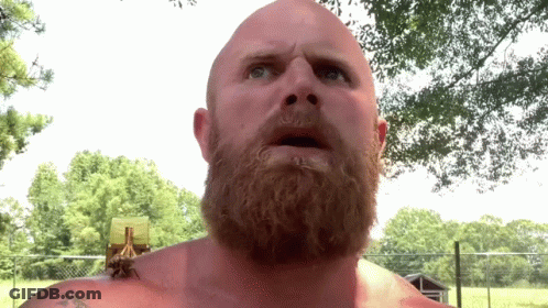 Bald Man With Beard And Arm Tattoo GIF