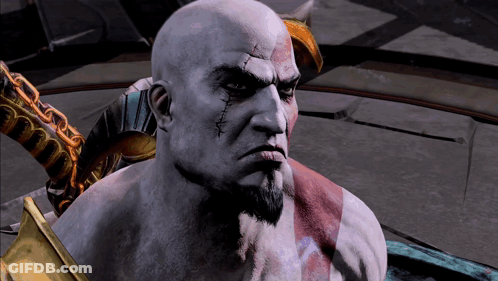 Bald Man With Beard And Cross On Forehead GIF