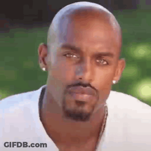 Bald Man With Beard And Earrings GIF
