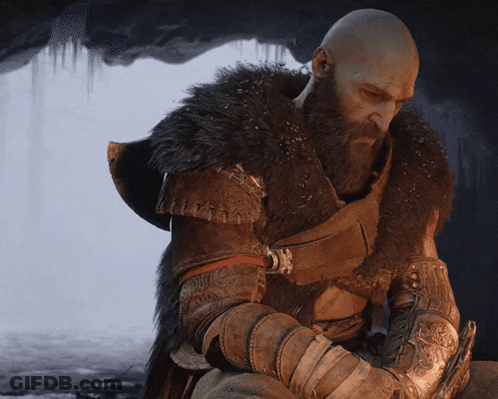 Bald Man With Beard And Fur Coat GIF