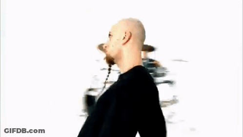 Bald Man With Beard And Rosary Looking Up GIF