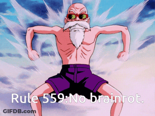 Bald Man With Beard And Sunglasses Rule 559 No Brainrot GIF