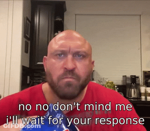 Bald Man With Beard Holding Chips Says No No Don't Mind Me GIF