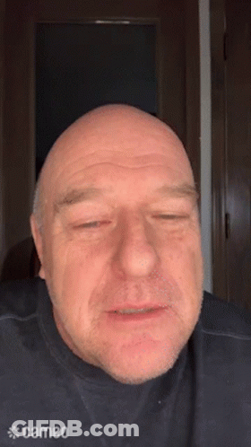 Bald Man With Beard In Black Cameo Shirt GIF