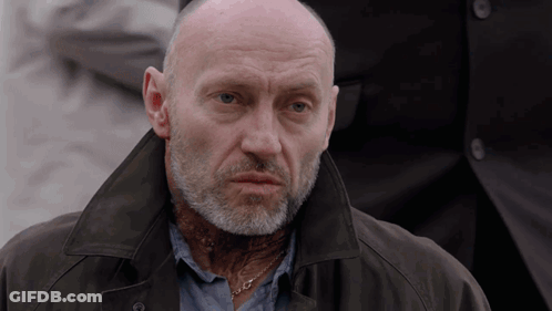 Bald Man With Beard In Black Jacket GIF