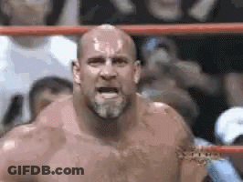 Bald Man With Beard In Boxing Ring GIF