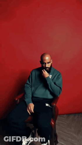 Bald Man With Beard In Green Sweater Saying U GIF