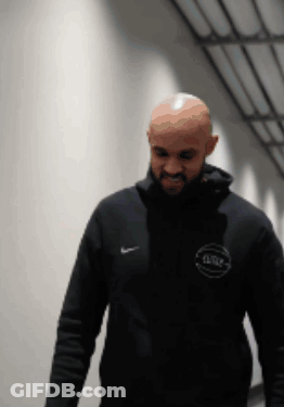 Bald Man With Beard In Nike Jacket GIF