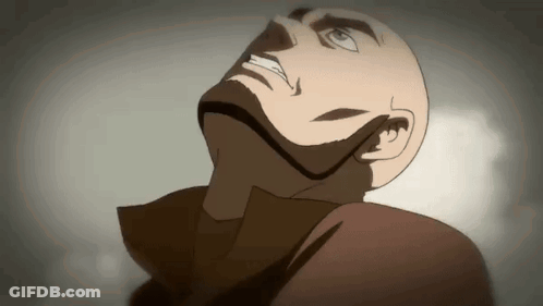 Bald Man With Beard Looking Up GIF