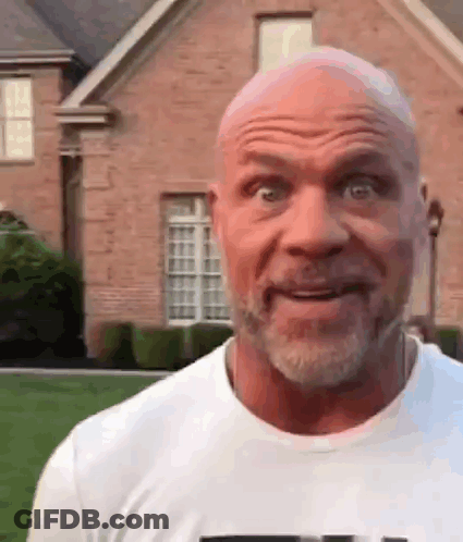 Bald Man With Beard Making Funny Face GIF