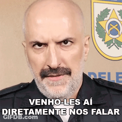 Bald Man With Beard Saying Venho-Les Ai Directamente Nos Falar GIF