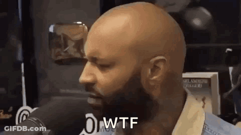 Bald Man With Beard Saying Wtf GIF