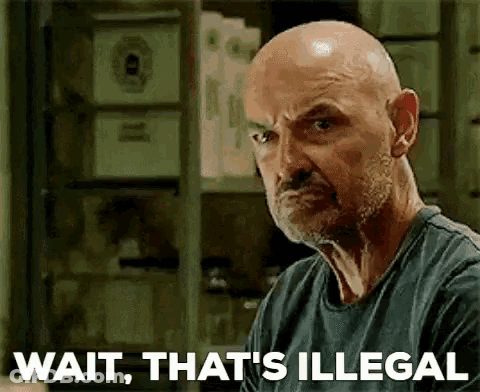 Bald Man With Beard Says Wait That's Illegal GIF