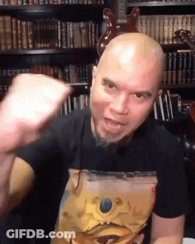 Bald Man With Beard SpongeBob T-Shirt GIF