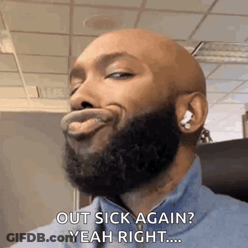 Bald Man With Beard Sticking Tongue Out GIF