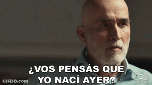Bald Man With Beard Vos Pensás Que Yo Nací Ayer GIF