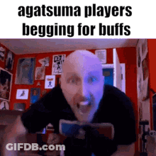 Bald Man With Beard Wrestling In Ring GIF