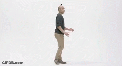 Bald Man With Camera On Head GIF