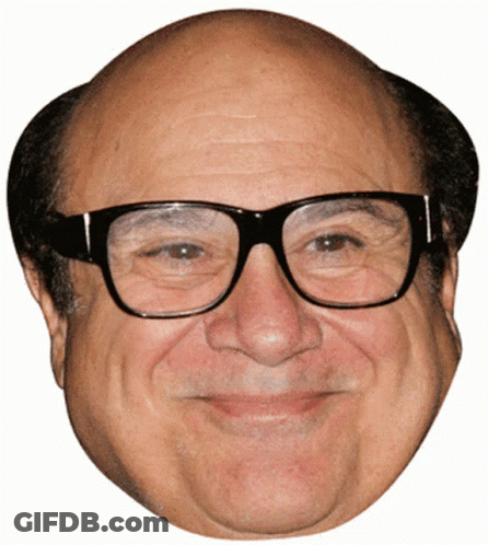 Bald Man With Glasses And Mustache Smiling GIF